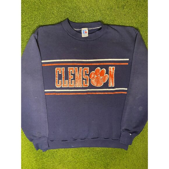 80s Clemson Tigers - Vintage College Sweatshirt (Medium) - Picture 1 of 1